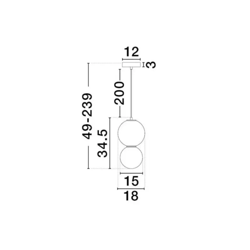 Luster NOVA LUCE 9009195 LED 6W 360lm 3000K 230V IP20